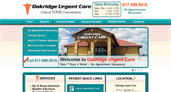 Desktop Screenshot of oakridgeurgentcare.com